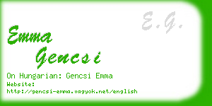 emma gencsi business card